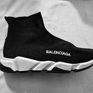 BALENCIAGA Speed Stretch-Knit Slip-On Sneakers EU 38